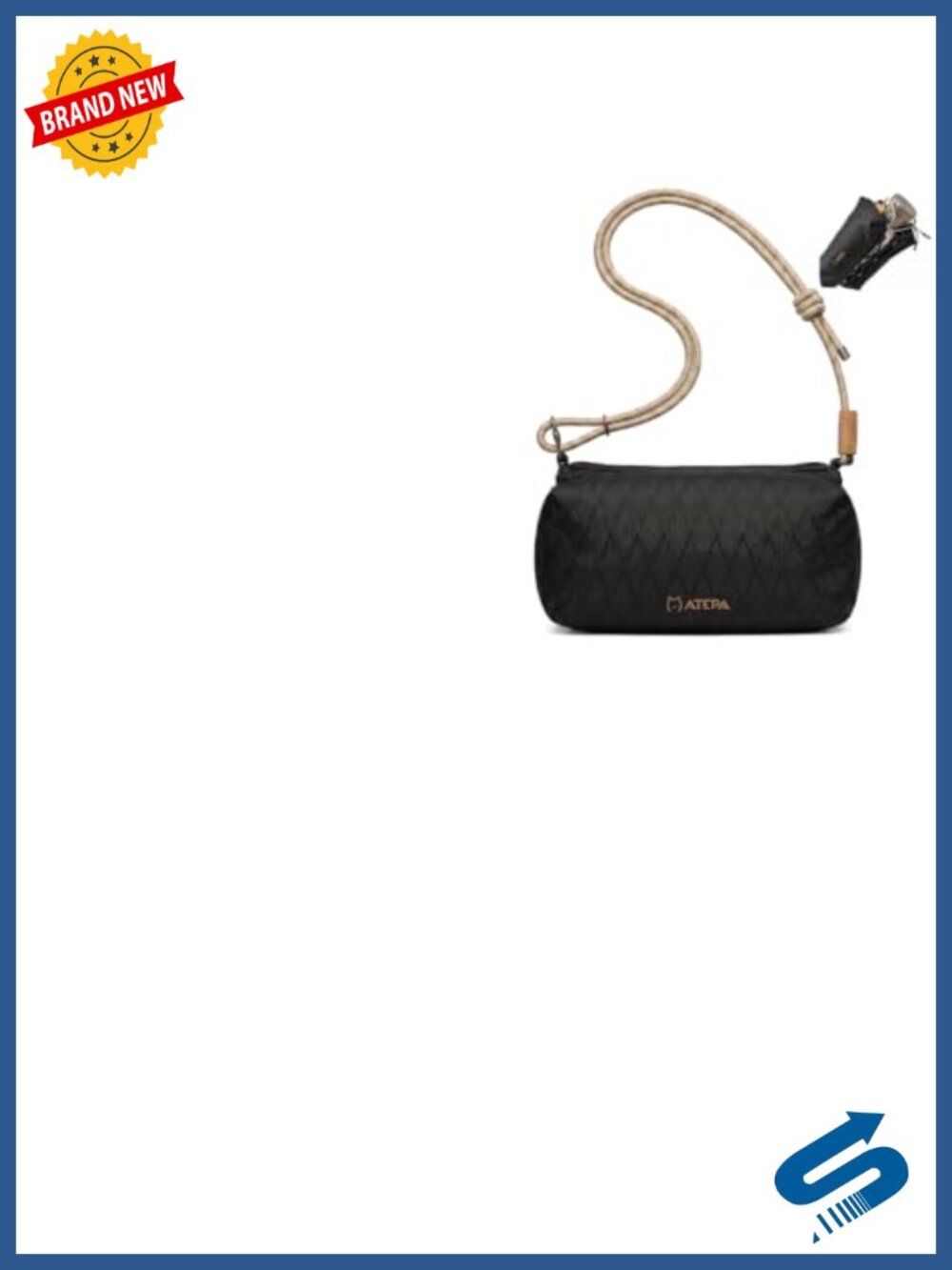 Waterproof Nylon Crossbody Bag with Water Bottle Holder for Hiking